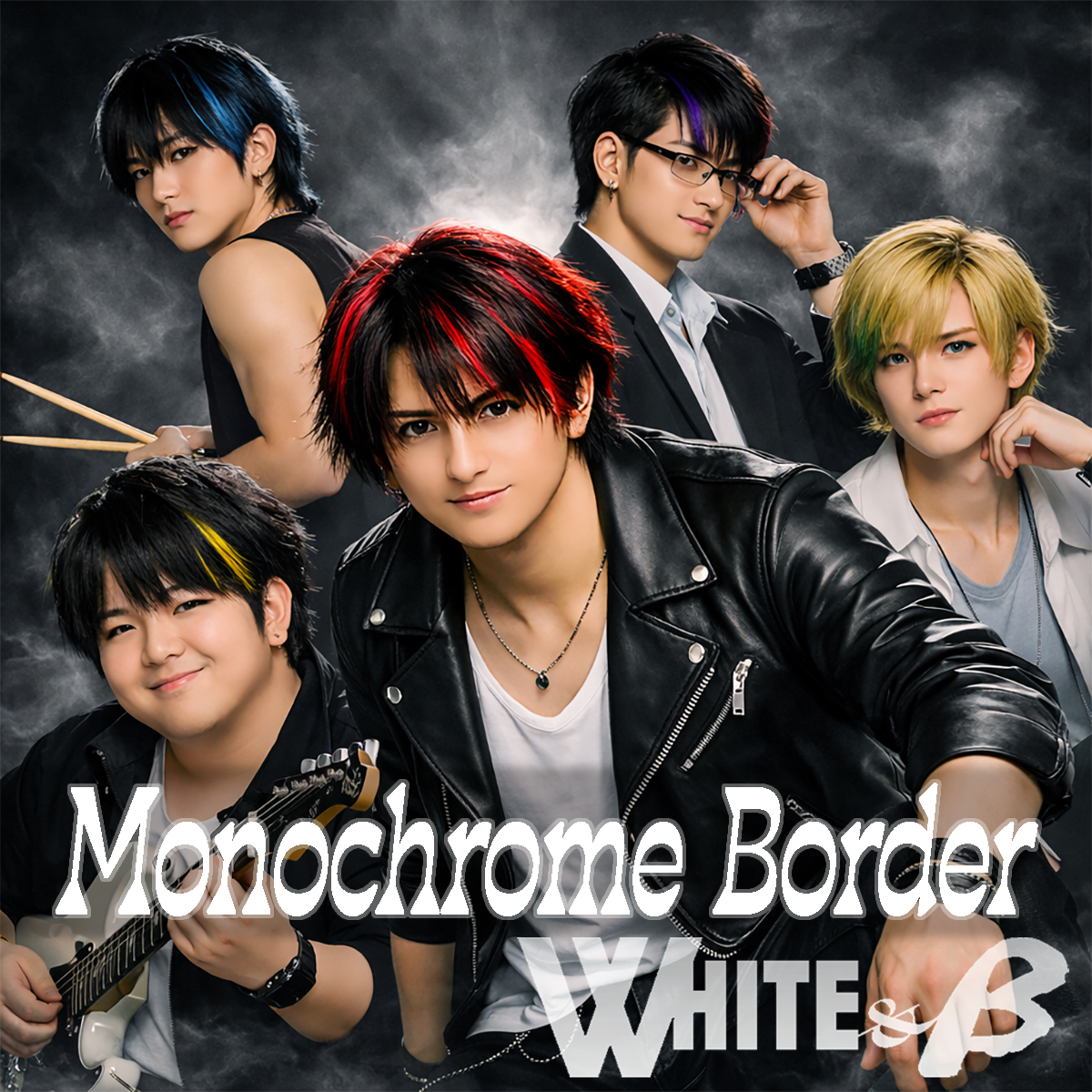 WHITE & β New Single Monochrome Border ジャケット